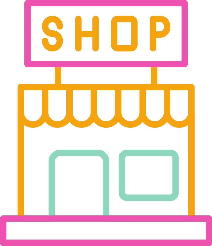 A shop with a sign that says shop vector