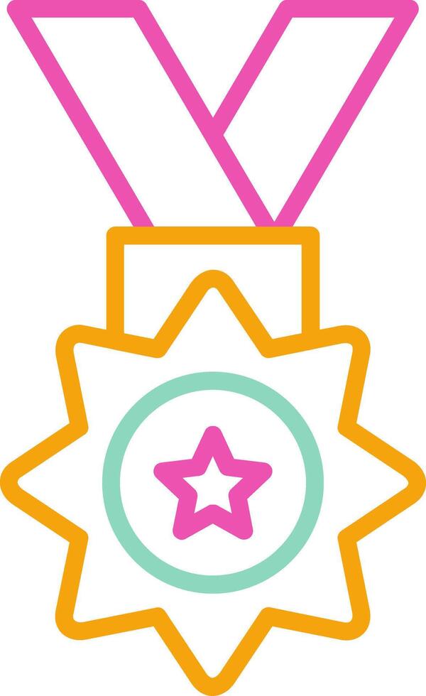 A medal with a star on it vector