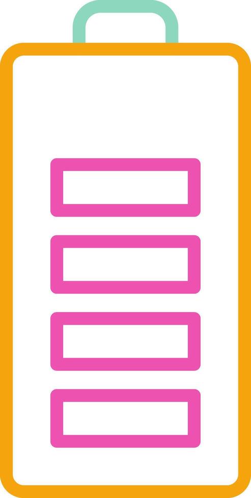 Full Battery Icon Charged Power Symbol vector