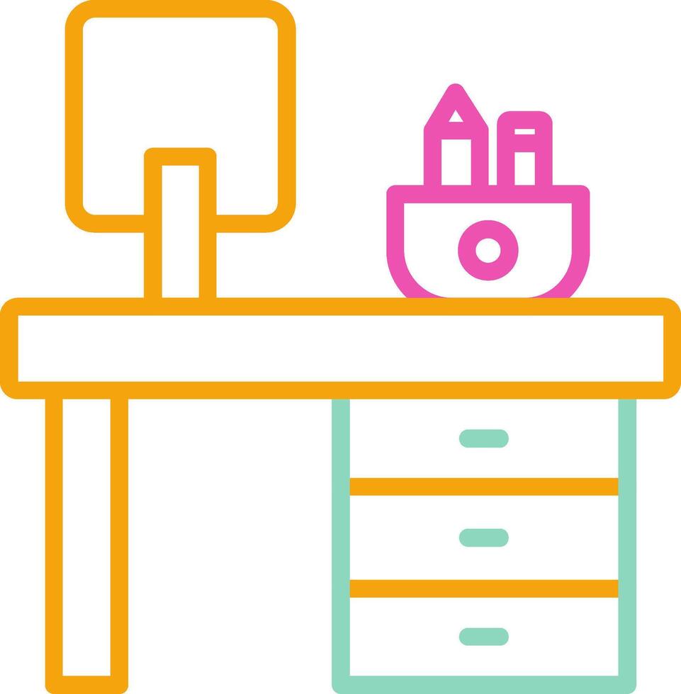 Office Desk Workstation Design vector