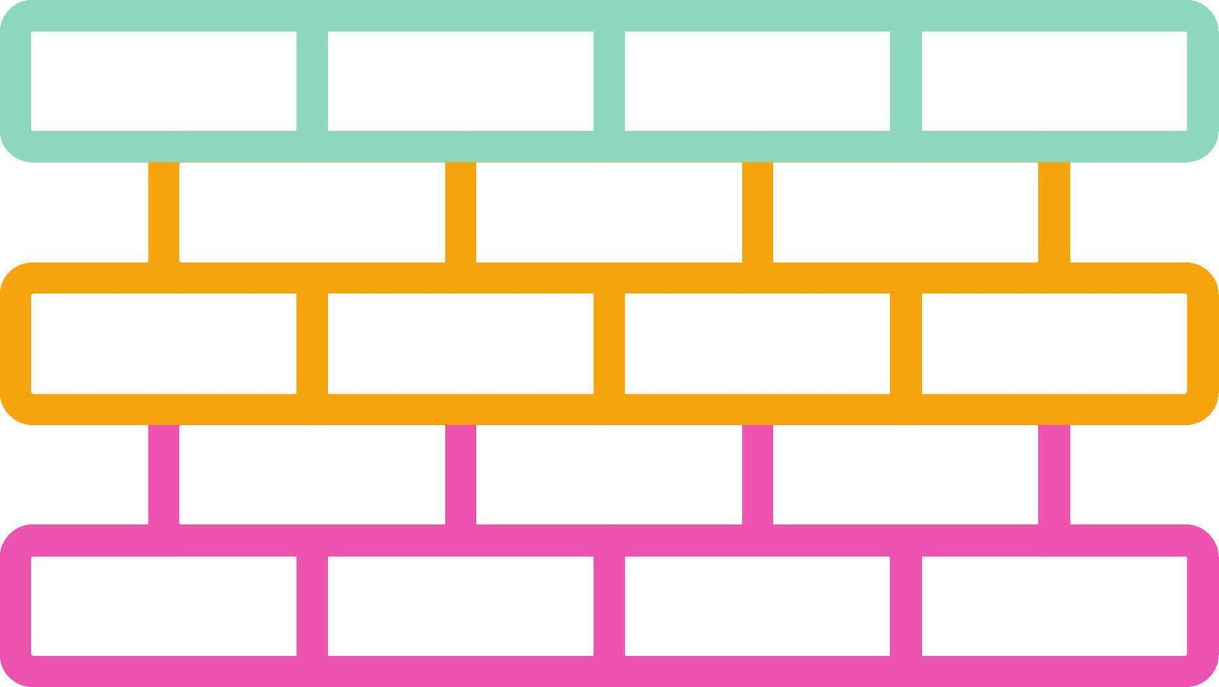 Brick Wall Icon Minimalist Symbol vector