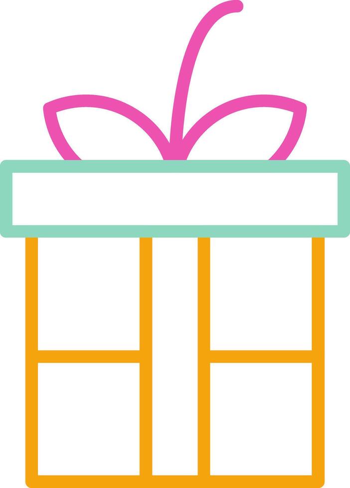 A gift box with a pink bow on it vector
