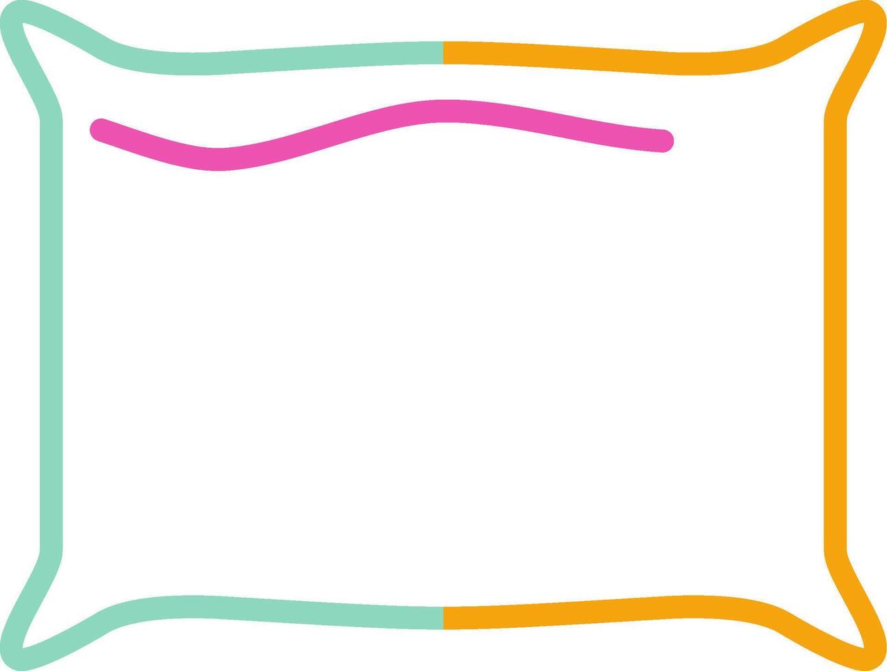 Pillow Icon Minimalist Symbol Line Multicolor vector