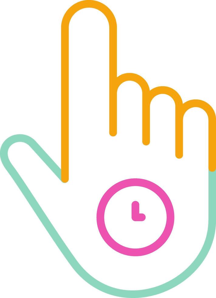 Touch Hold Icon Sustained Press Symbol vector