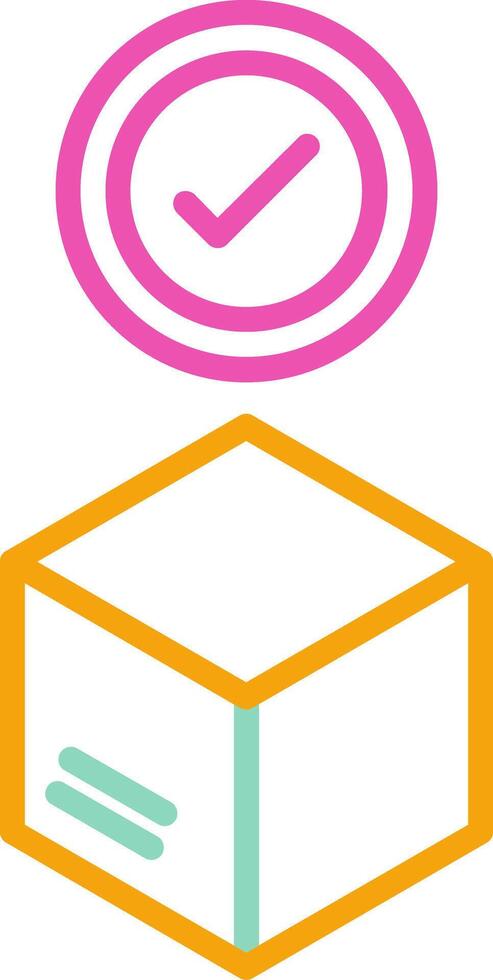 Logistics Delievry Icon Minimalist Symbol Line Multicolor vector