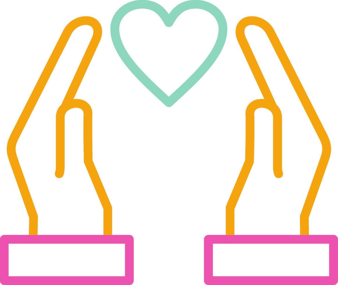 Quality Of Life Icon Minimalist Symbol Line Multicolor vector