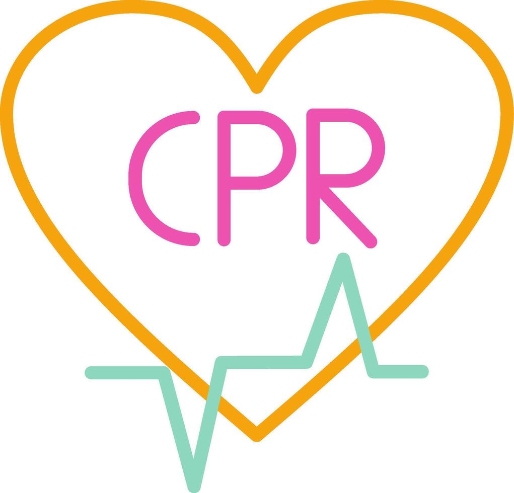 CPR Icon CPR First Aid Resuscitation vector