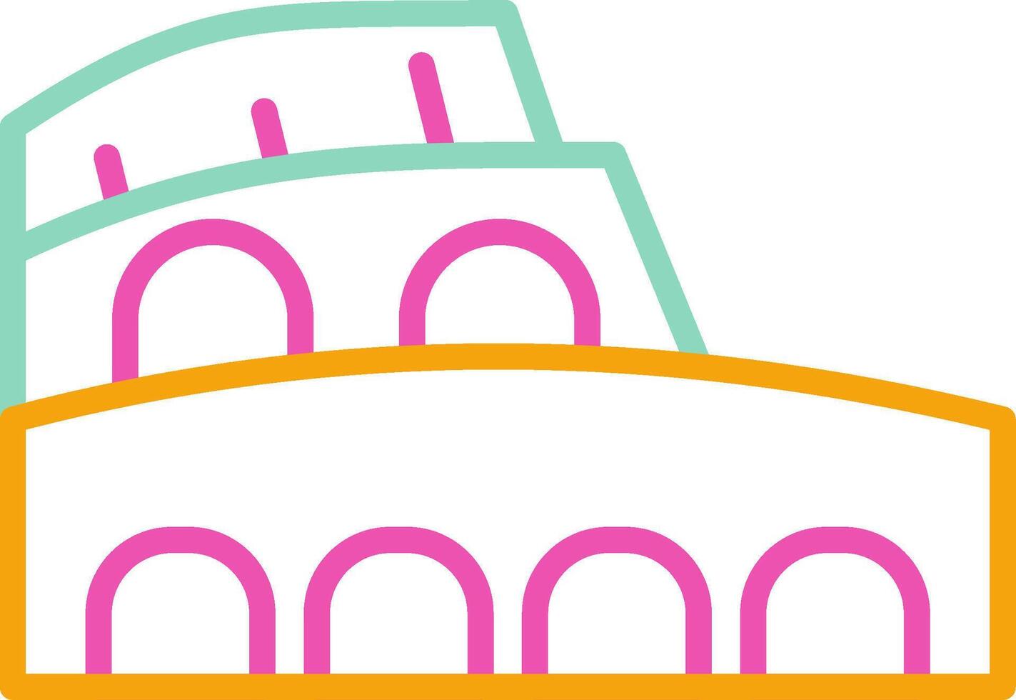 Colosseum Icon Colosseum Rome Italy vector