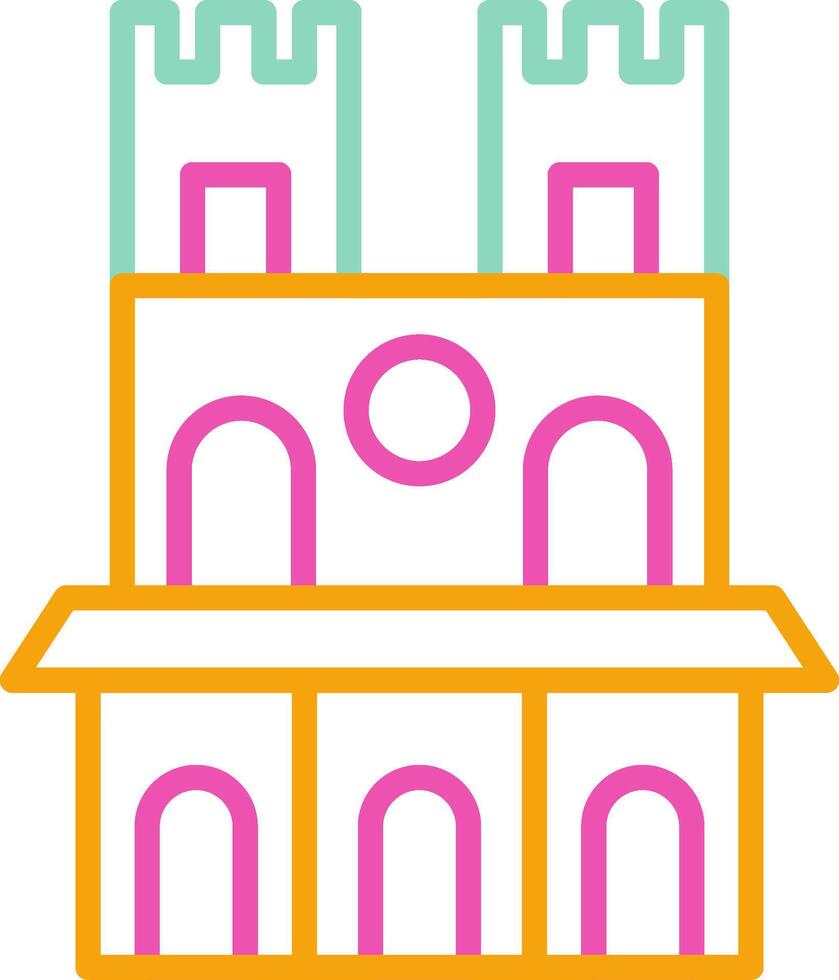 Notre Dame Icon Cathedral Spire Symbol vector