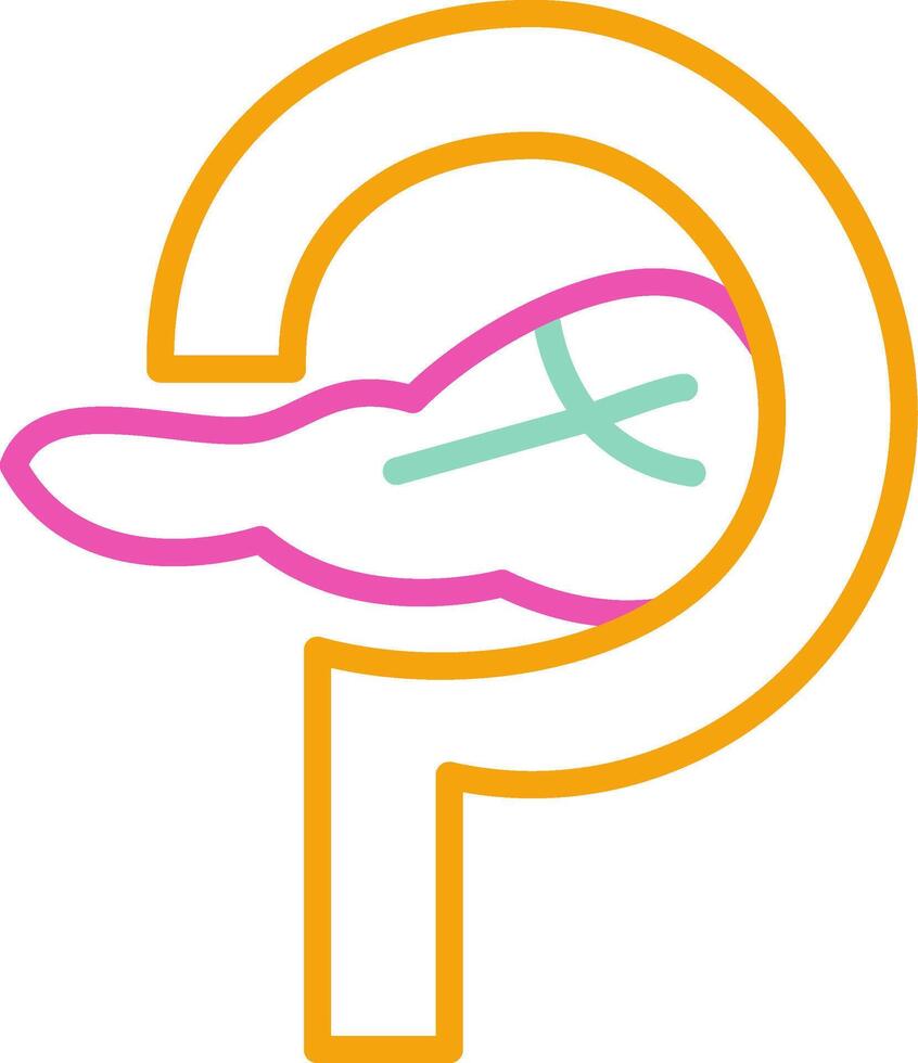 Pancreas Digestive Gland Symbol vector