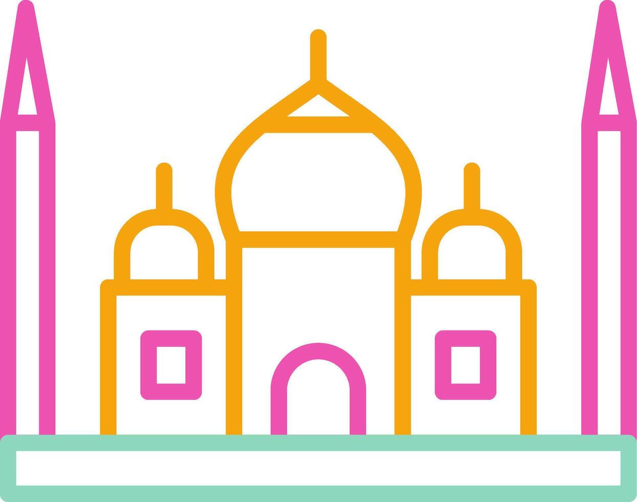 Taj Mahal Indian Landmark Design vector