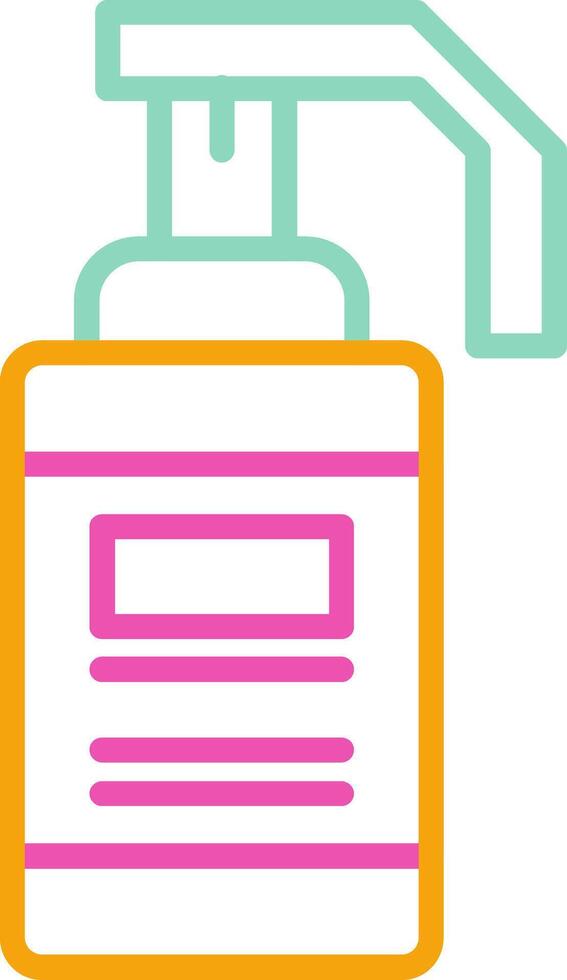 A bottle of hand sanitizer with a pink handle vector