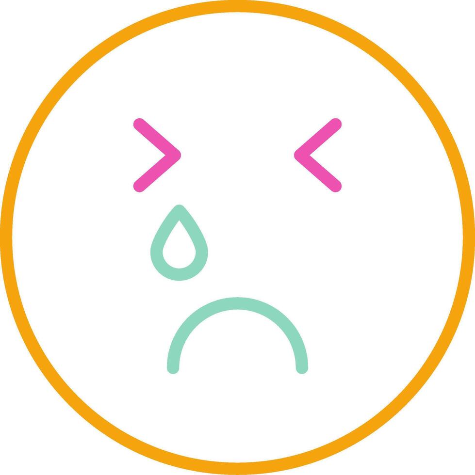 Crying Icon Emotional Release Symbol vector