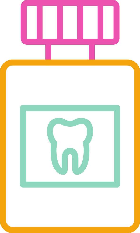 Mouthwash Icon Minimalist Symbol Line Multicolor vector