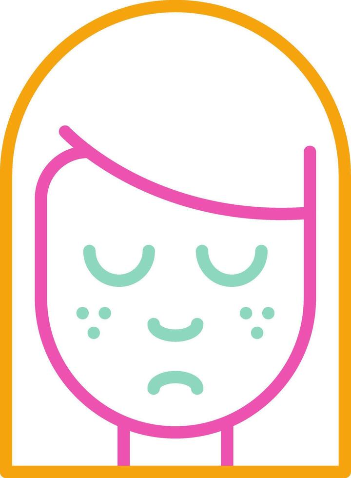Freckles Icon Minimalist Symbol Line Multicolor vector
