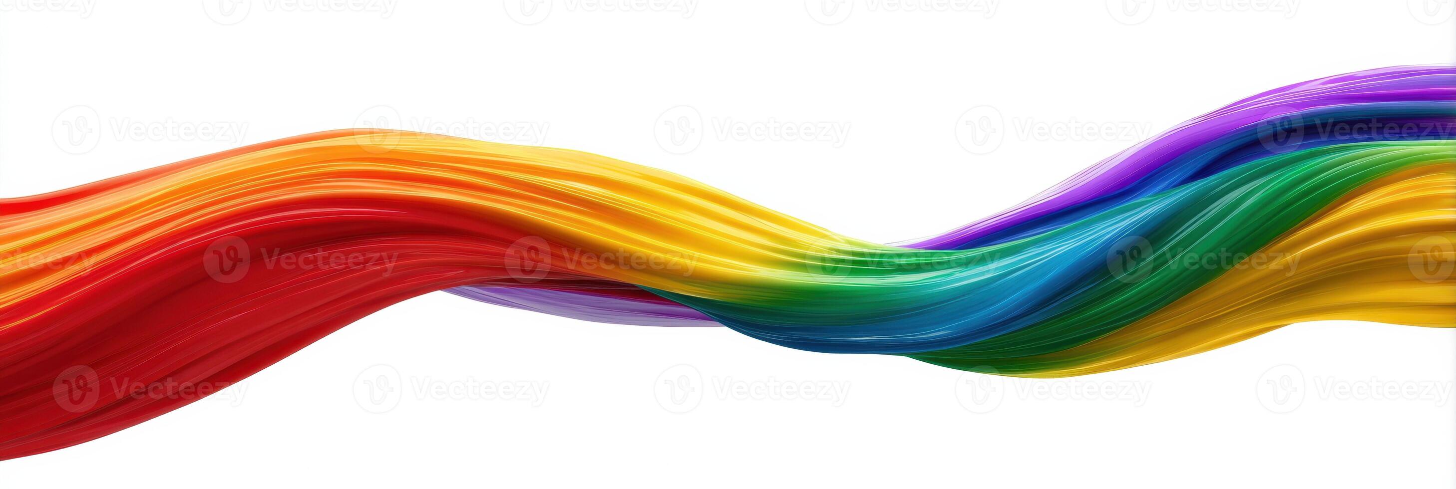 Colorful Rainbow Wave Symbolizes Unity and Pride During Celebration photo