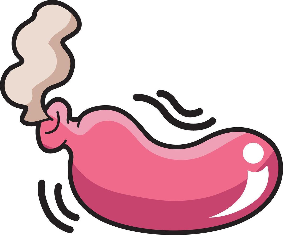 Fart toy pink icon. April fool's day content. vector
