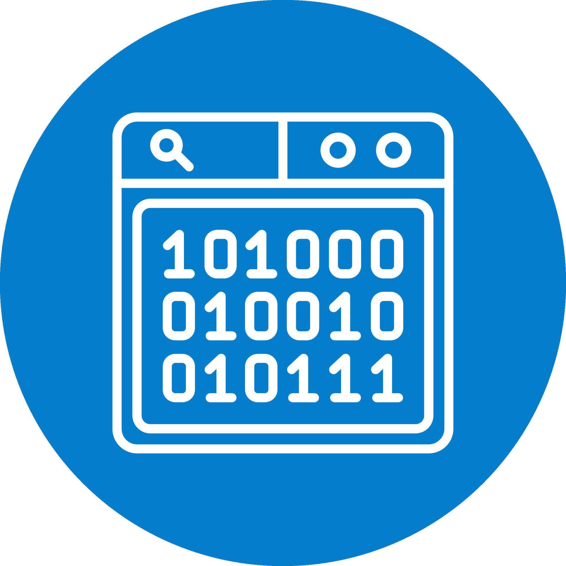Binary Code Minimal Interface Design Badge 68061025 Vector Art at Vecteezy