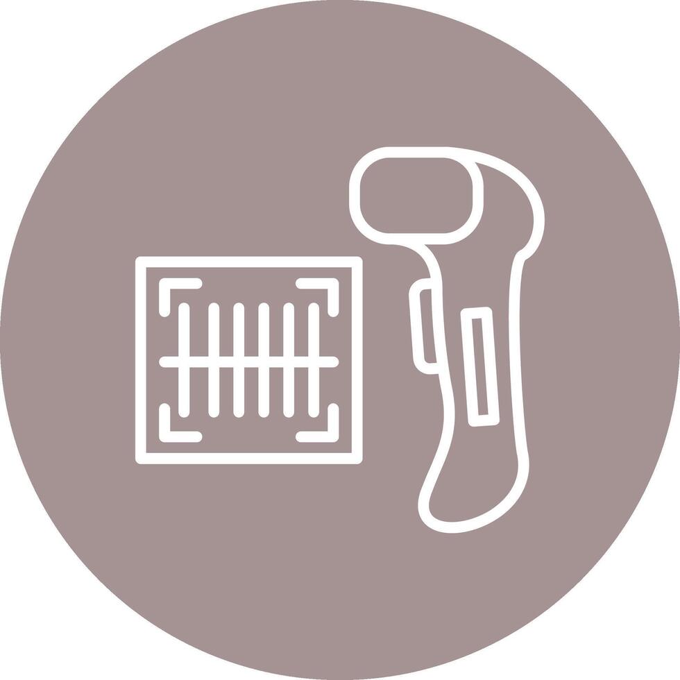 Barcode Scanner Dark Mode UI Symbol vector