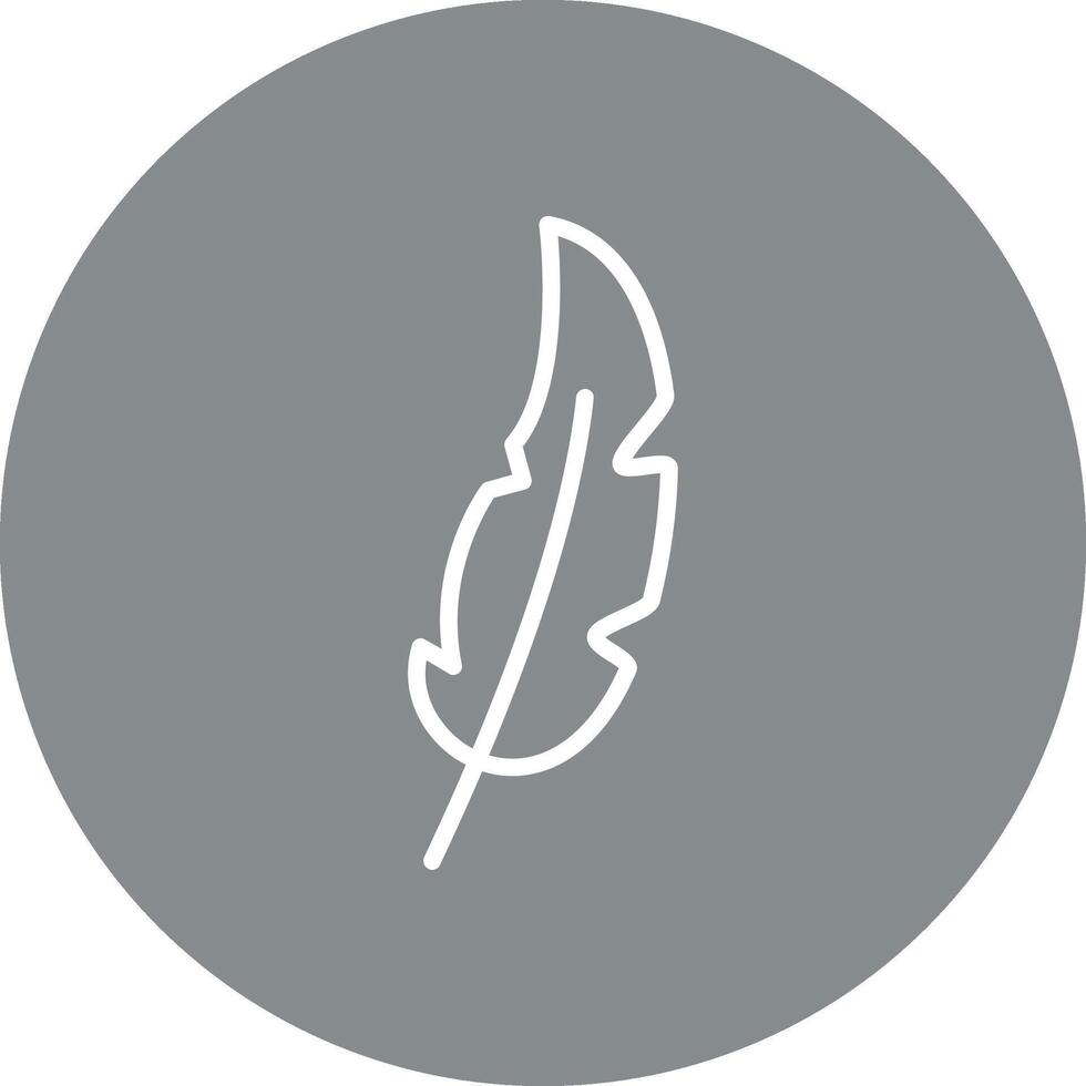 Feather Thin Outlined Line Element vector