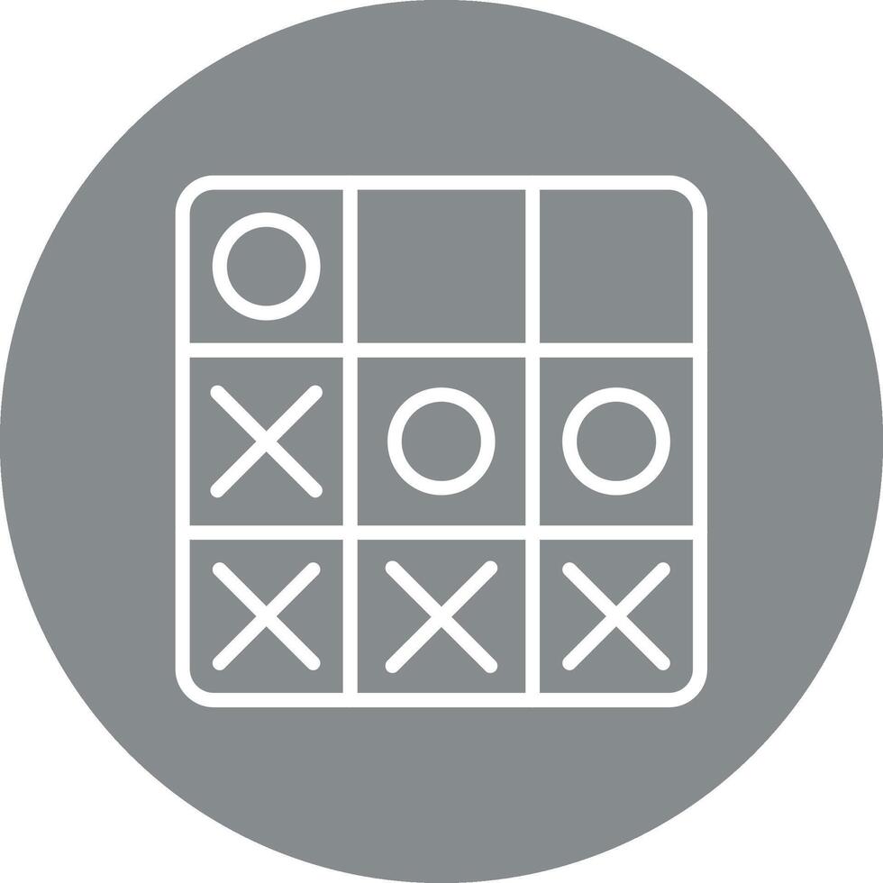 Tic Tac Toe Simplified UI Design Piece vector