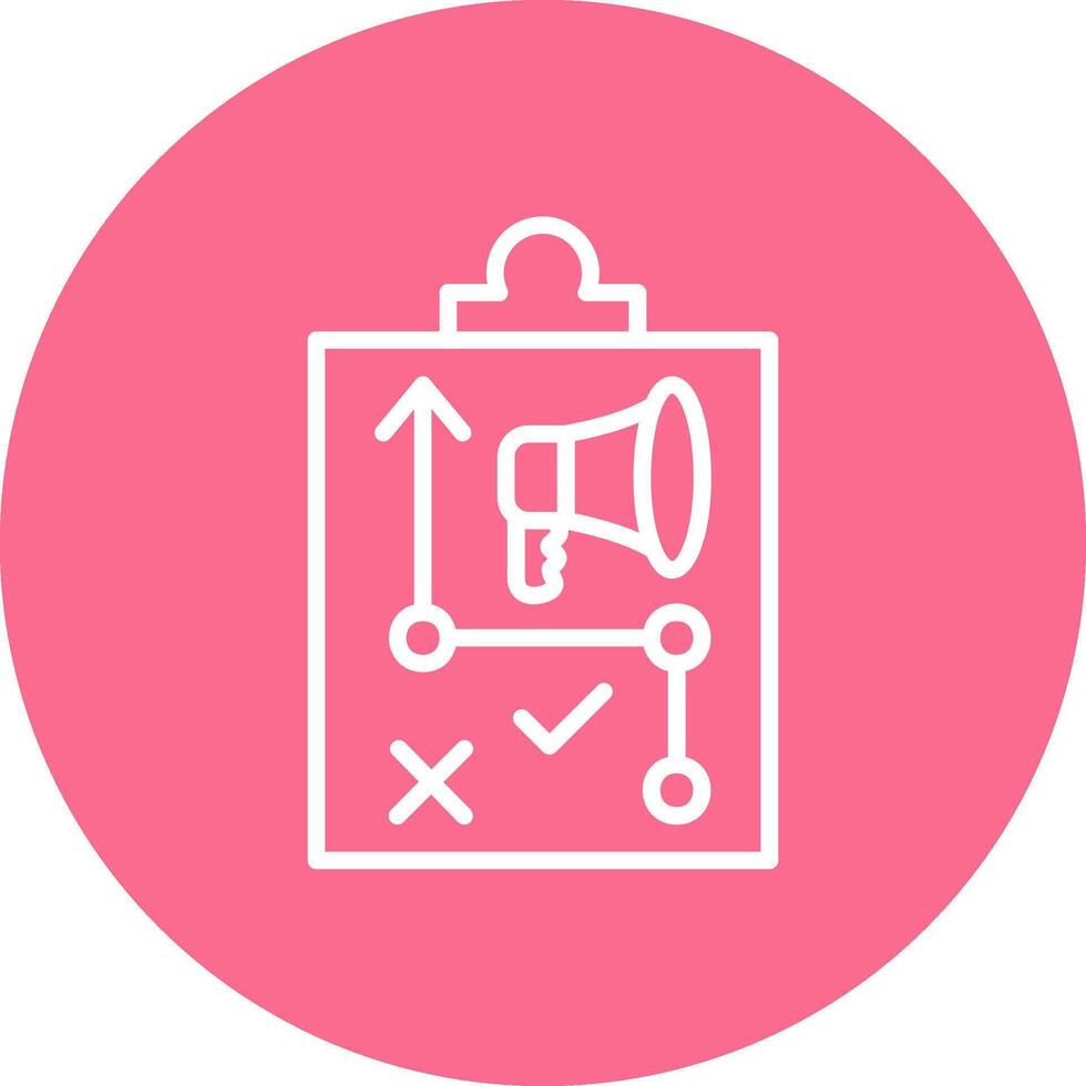 Marketing Strategy Sleek Flat Visual Mark vector