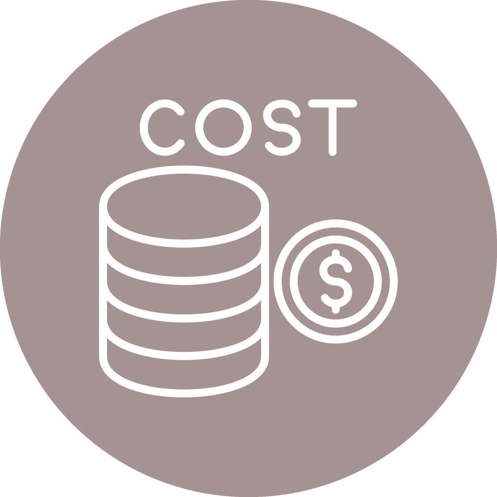Cost Outlined UI Concept Piece vector