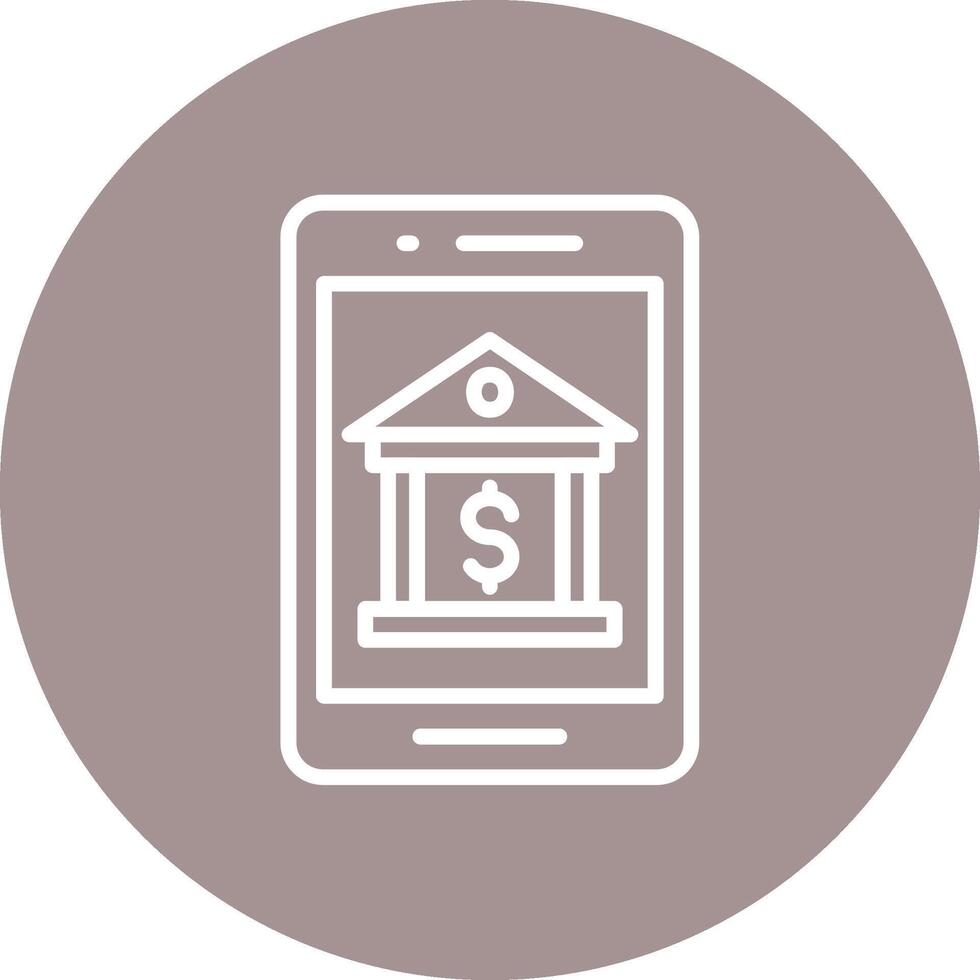 Mobile Banking Elegant Modern Shape Symbol vector