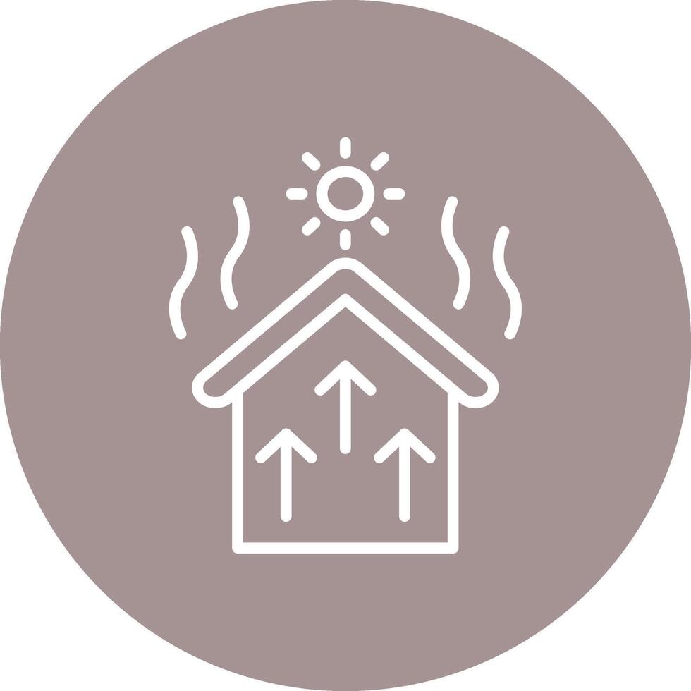 Thermal Insulation Neon Style UI Symbol vector