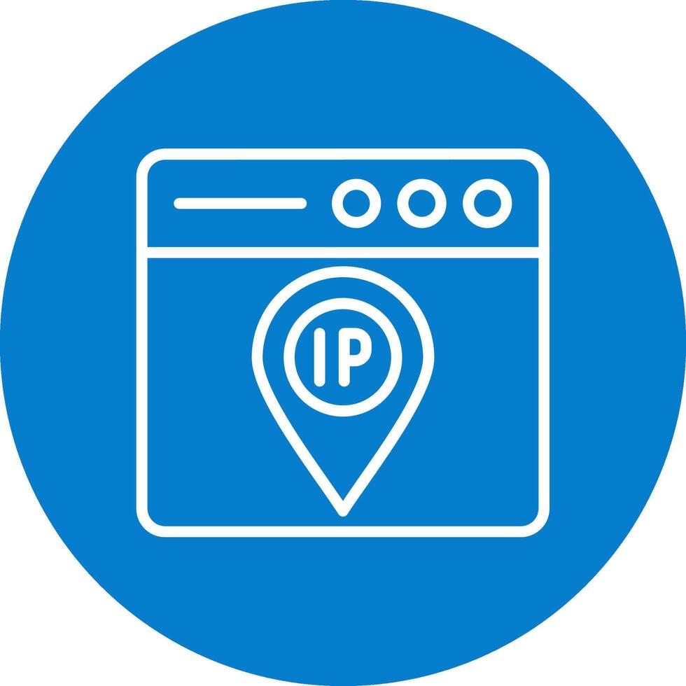 Ip Address Gradient Style UI Element vector