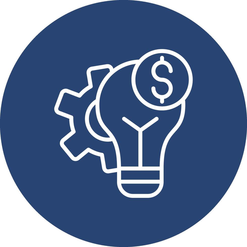 Light Bulb Custom UI Line Element vector