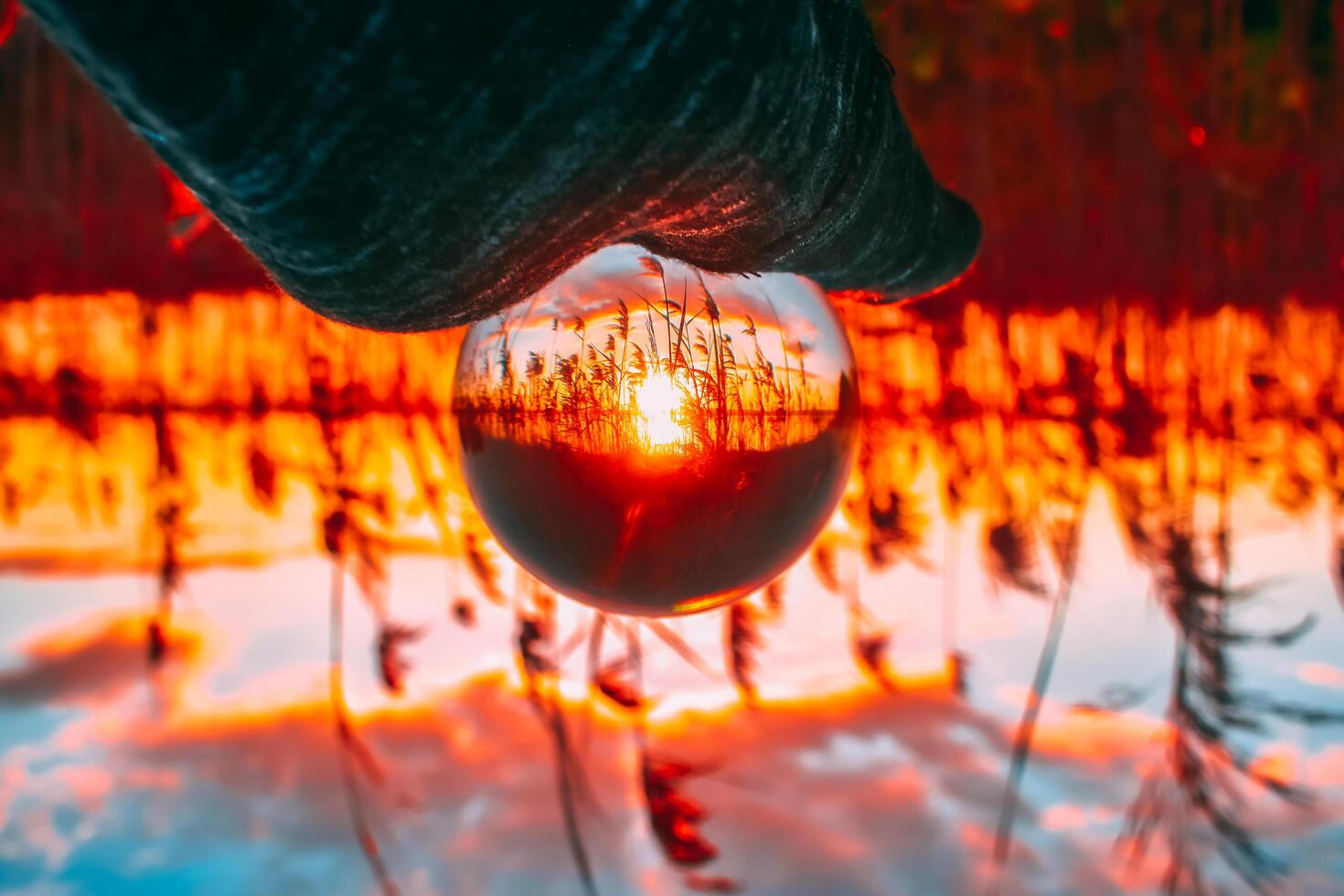 Sunset Nature Lensball photo