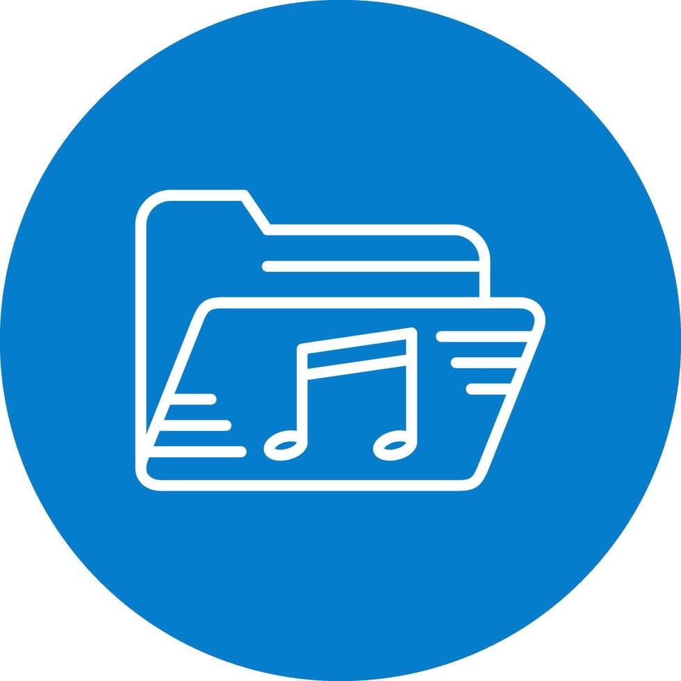 Music Folder Clean Minimal UI Concept vector