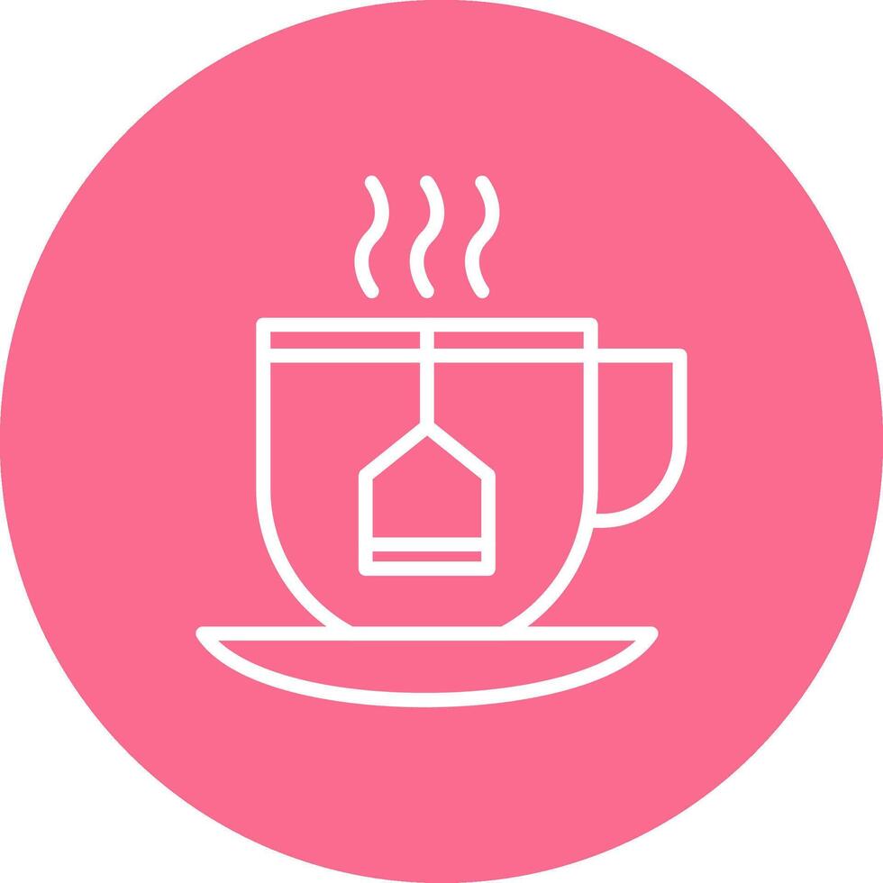 Tea Cup Subtle Modern UI Graphic vector
