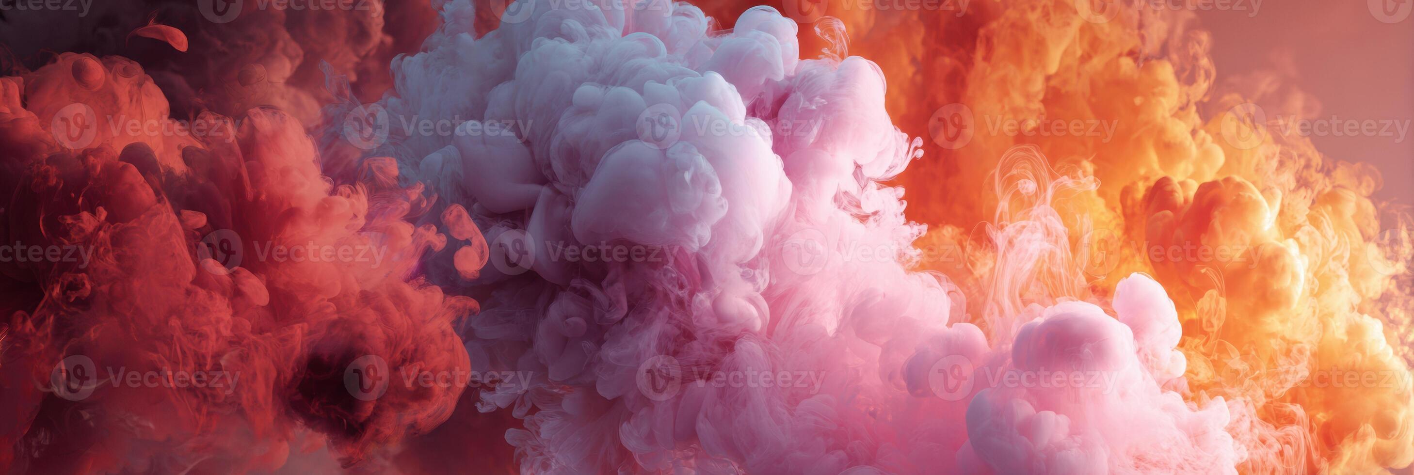 Floating Cloud of Fruit-Infused Vapor in Surreal Aesthetic Creates an Enchanting Visual Experience in a Vibrant Color Palette During Daylight photo