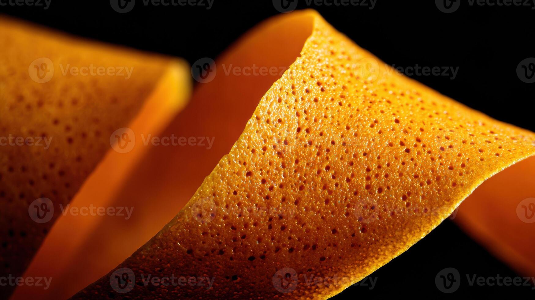 Close-up View of Intricate Orange Peel Texture Showcasing Macro Effects and Vibrant Color Details photo