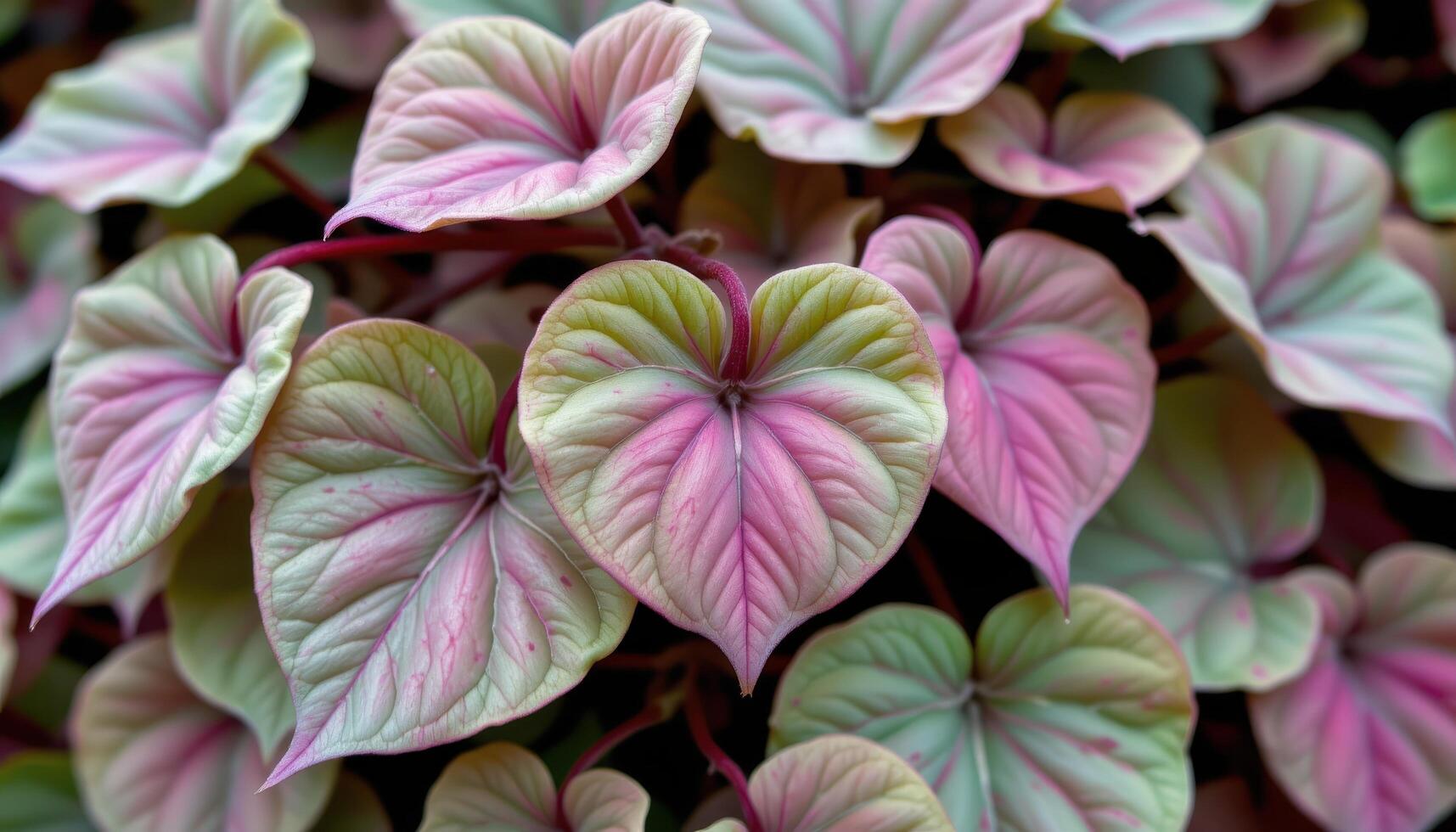 close up view of bleeding heart leaves with rounded shapes and layered form. photo