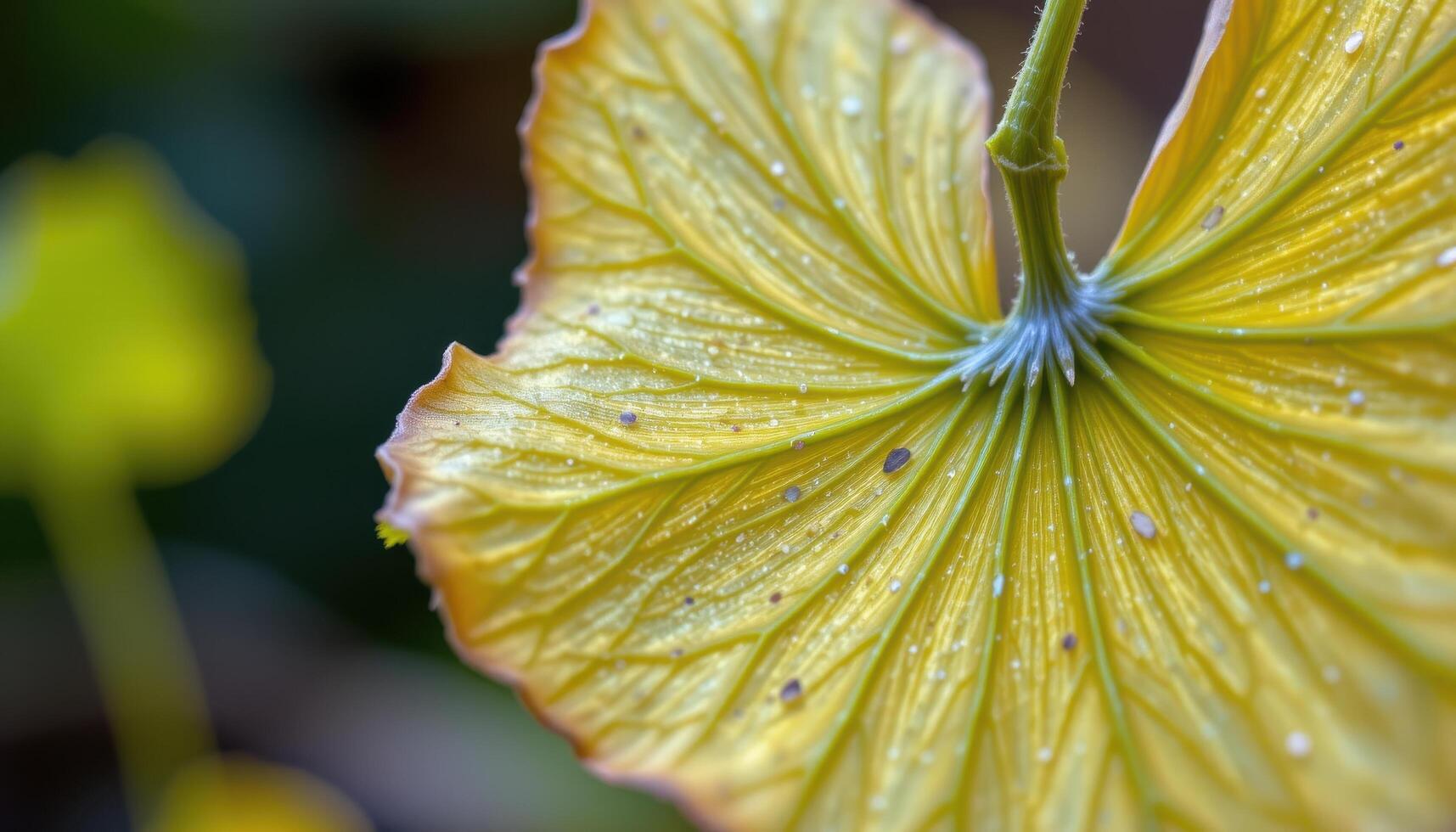 close up view of a single ginkgo leaf with its unique fan shape and subtle golden hue. photo