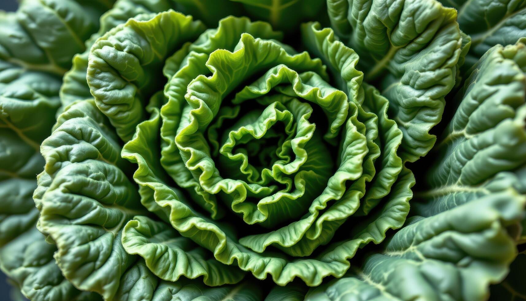 close up view of fresh kale leaves layered like crumpled paper with tight curls. photo