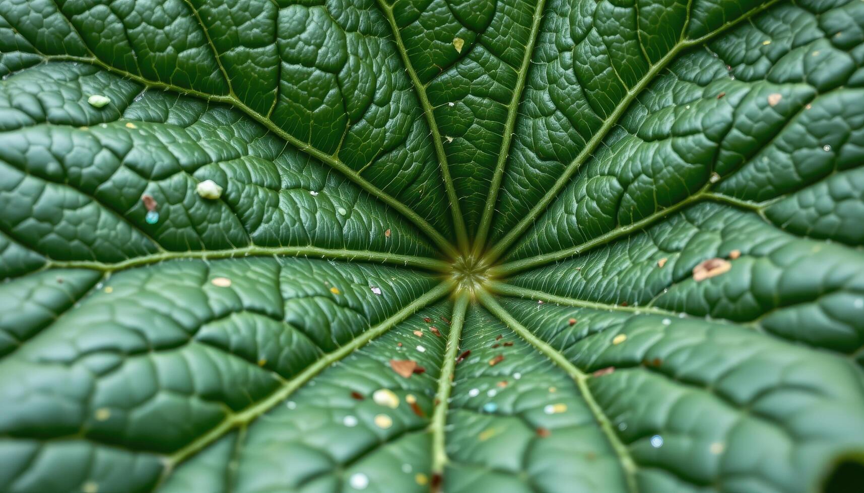close up view of cucumber leaves with wide surface area and a network of deep ridges. photo