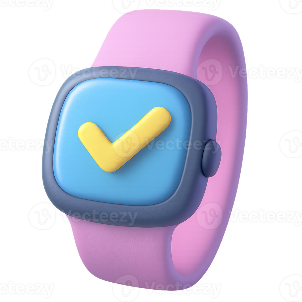 3D Smartwatch Icon Wearable Technology and Fitness Tracker Illustration png