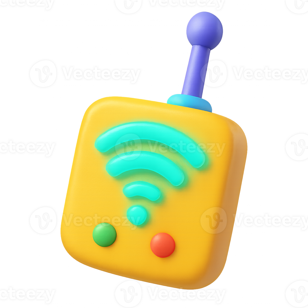 3D WiFi Signal Icon Wireless Internet Connectivity Symbol png