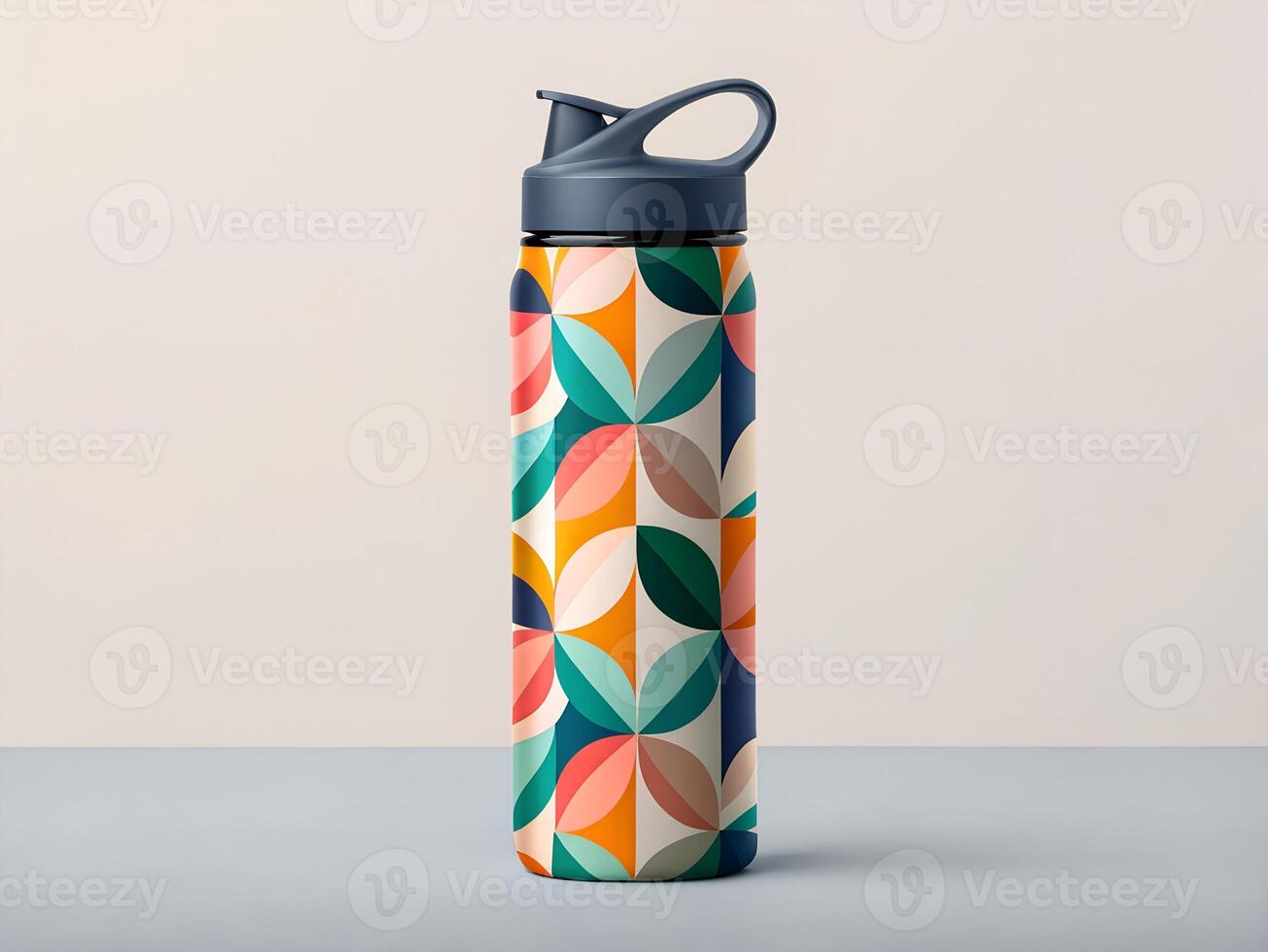 Patterned Metal Water Bottle photo