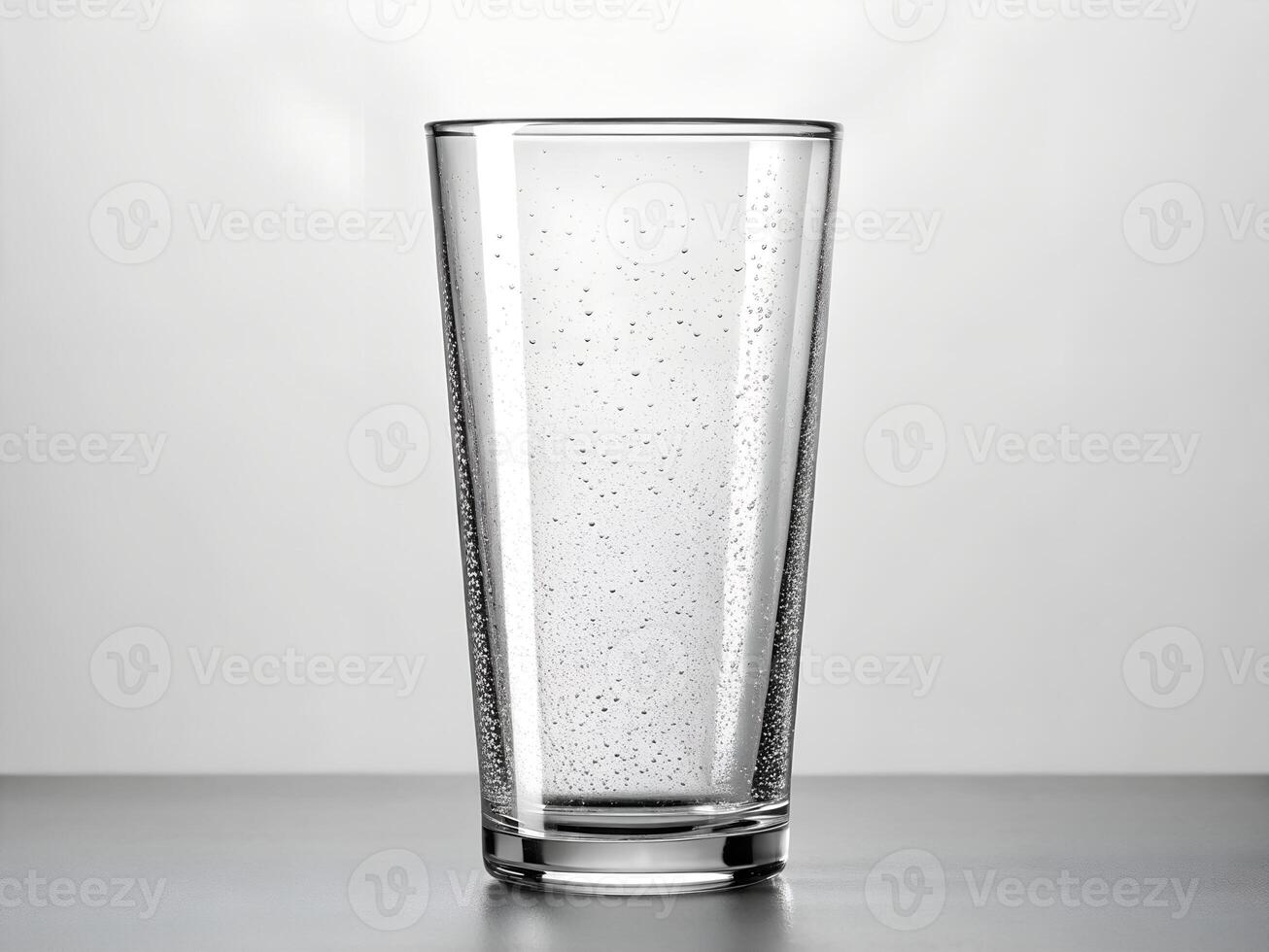 Clear Speckled Glass on Neutral Background photo