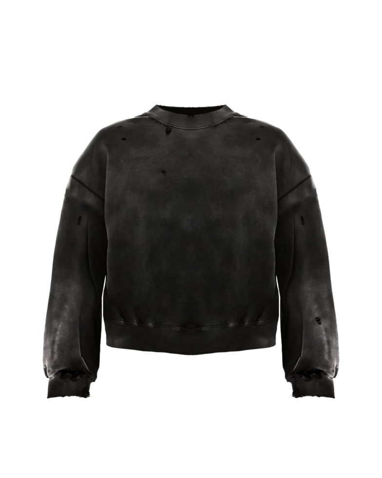 Distressed Black Sweater Mockup png