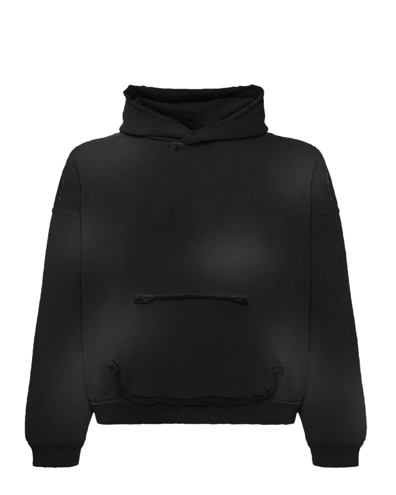 Pocketless Black Hoodie Mockup png