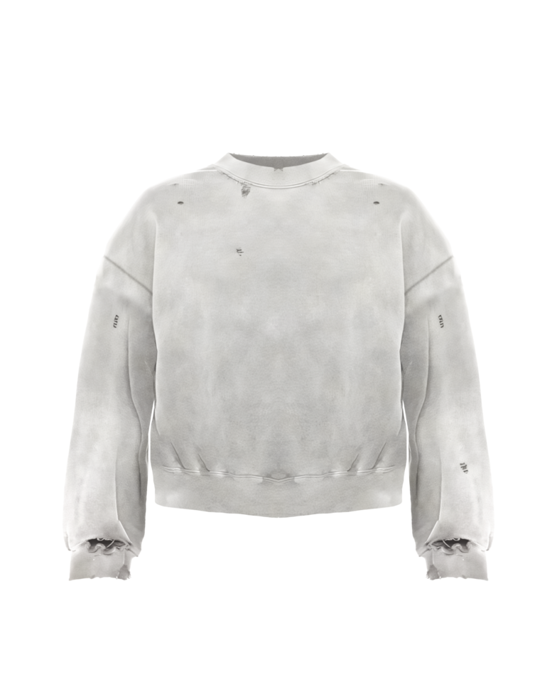Distressed White Sweater Mockup png