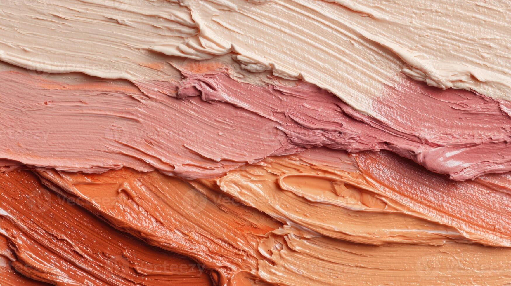 Neutral Tone Matte Clay Smear Texture Displaying a Pink and Orange Gradient for Artistic Applications and Design Projects photo