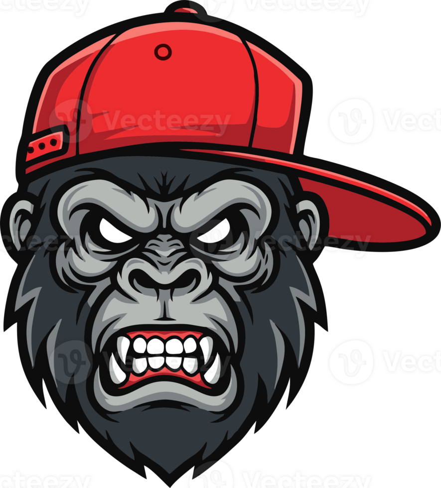 Urban Gorilla Mascot Logo Streetwear Style for Gaming or Branding png