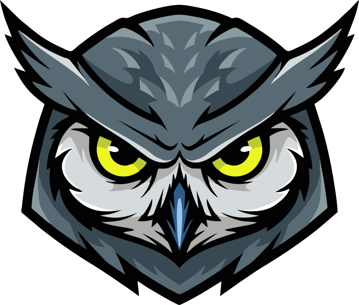 Urban Owl Mascot Logo Night Watcher Animal Emblem png